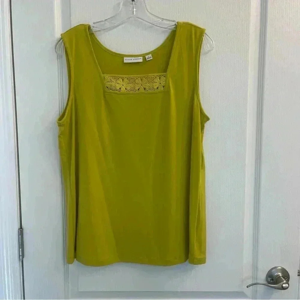 Crochet Lace Floral Camisole by Susan Graver